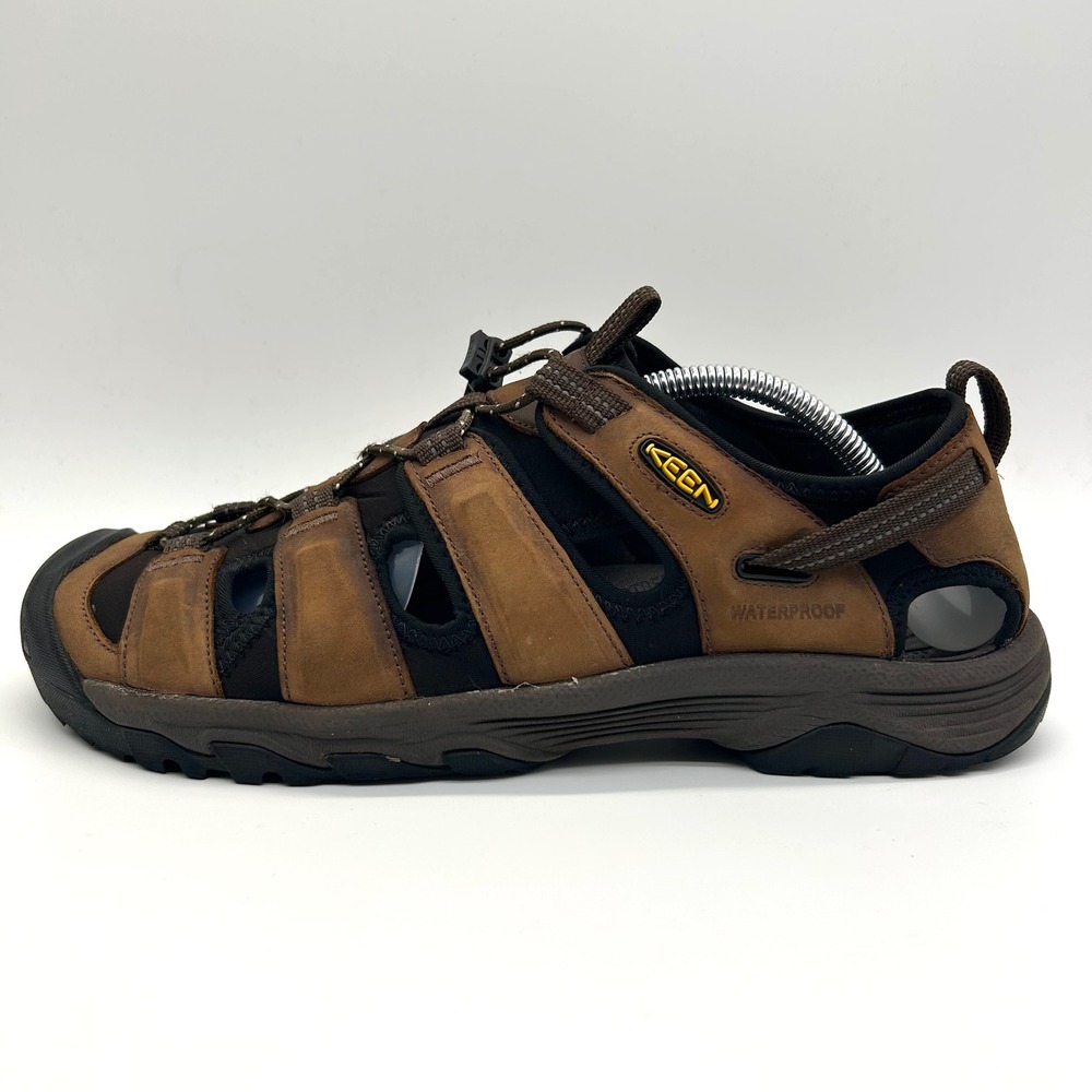 KEEN Targhee III Hiking Sandals Mens 11 Brown Waterproof Leather Rugged Gorpcore